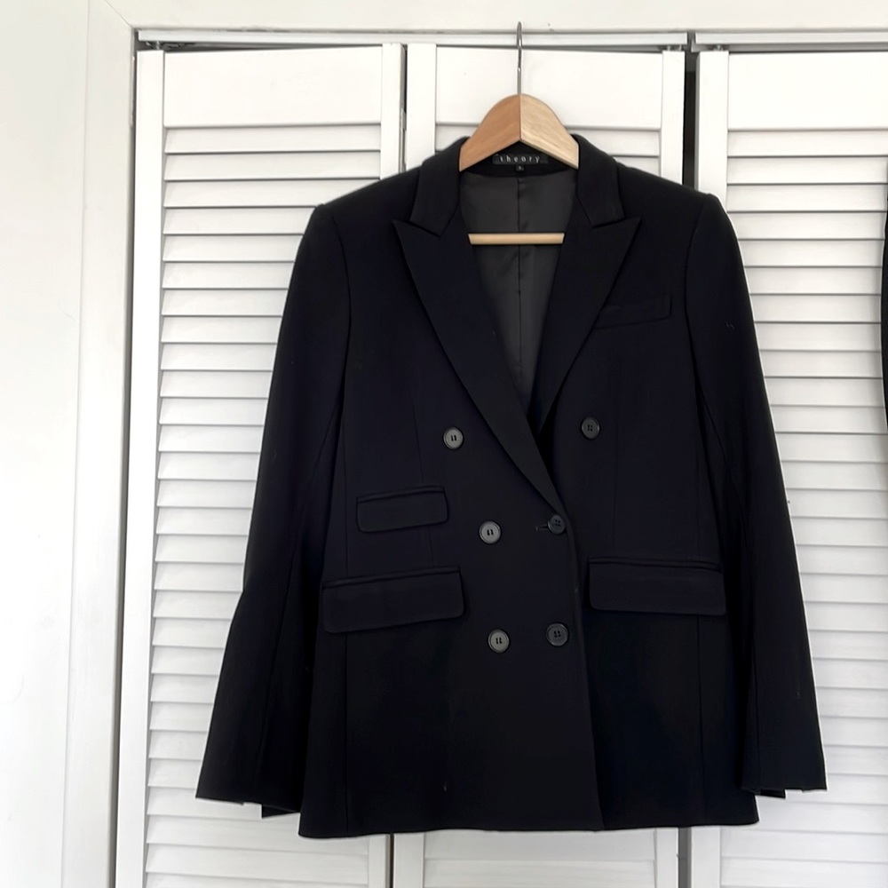 Theory double breasted blazer